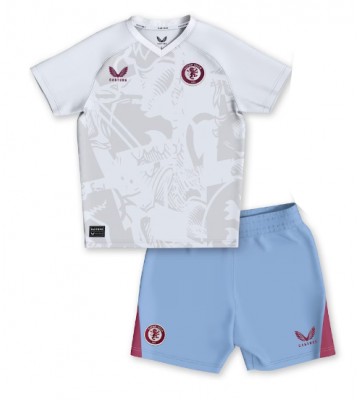 Aston Villa Udebanesæt Børn 2023-24 Kort ærmer (+ korte bukser)